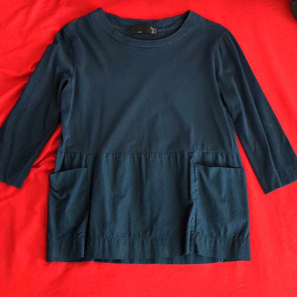Zara TRF blue top S